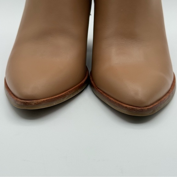 DOLCE VITA Rozane  Snakeskin-Embossed Leather Pointy Toes Slip On Booties SZ 6.5 - Picture 15 of 16